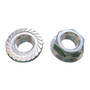 Serrated hex flange nut