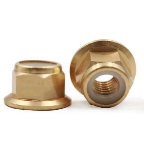 Brass nylon lock nut